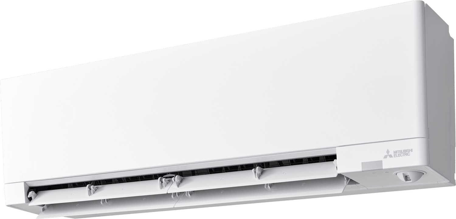 Mitsubishi-Electric-rz-ilmalampopumppu Lumenvalkoinen Mitsubishi Electric LN -ilmalampopumppu.